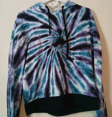 Hot Topic галстук краситель толстовка с капюшоном Sz M пуловер толстовка синий бирюзовый богемное  - Изображение 1 из 4