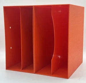 2x Vintage años 60 70 Dibox discos pared estante naranja - Imagen 1 de 12