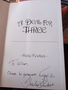 Deal for Three by Halie Fewkes (2019, Hardcover) Signed By Author With Extras! - Picture 1 of 4