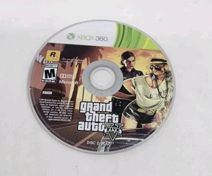 Xbox 360 Grand Theft Auto Five V 5 Disco 2: Solo juego usado probado funciona solo disco - Imagen 1 de 4