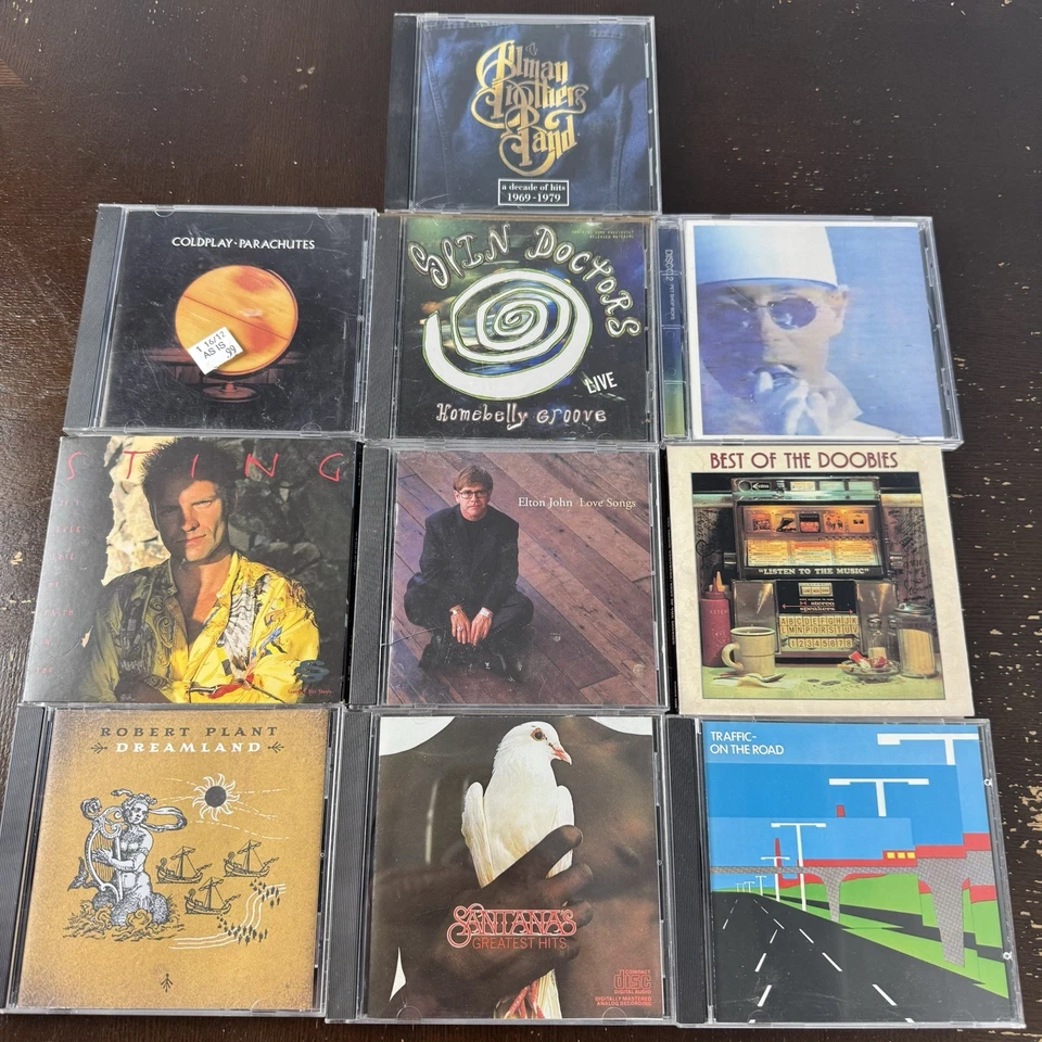 Компакт-диск лот из 10 классических рок 70-е 80-е 90-е Spin Doctors Pet Shop Boys Traffic Santana - Изображение 1 из 4