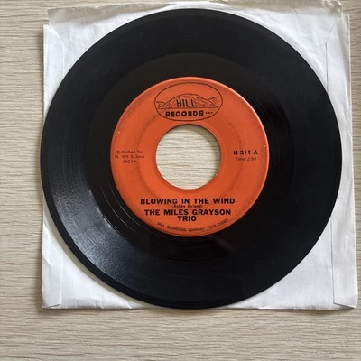 The Miles Grayson Trio sweet bread / blowing in the wind 45 7" rare jazz r&b - Image 1 of 2