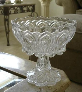 U. S. Glass New Jersey or Loops and Drops open Compote, ca 1900 pattern glass - Picture 1 of 2