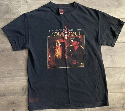 Tim McGraw faith hill Concert T-shirt Country Music soul 2 soul 2006 tour tee - Image 1 of 4