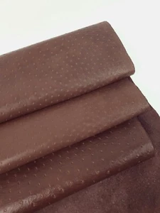 Medium Brown Ostrich 2024 Embossed Texture Leather - Picture 1 of 3