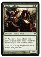 MTG Somberwald Sage Avacyn Restored NM Green Rare Human Druid Mana Ramp EDH