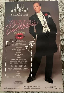 Julie Andrews Tony Roberts Michael Nouri SIGNED 14x22 JSA Victor Victoria - Picture 1 of 6