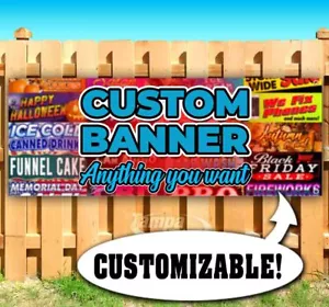 BANNER PERSONALIZADO LO QUE QUIERAS Publicidad Vinilo Banner Bandera Signo Muchos Tamaños - Imagen 1 de 11