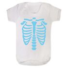 Spooky Halloween Blue Skeleton Ribcage Baby Vest