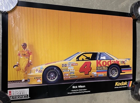 Vintage 1989 Rick Wilson Oldsmobile Kodak Racing Nascar Poster (18 X 10 3/4) Cover