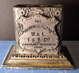 The Wandell & Lowe Transfer and Storage Co. Pen Pencil Holder Art Deco Colorado - Picture 1 of 9