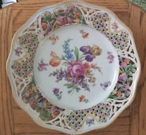 "Schumann Bayern Schloss Dresden Blumen Essteller ~10 1/4" - Bild 1 von 9