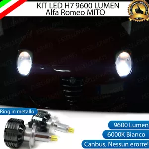 KIT LAMPADE ANABBAGLIANTI LED ALFA ROMEO MITO LAMPADE LED H7 CANBUS 9600 LUMEN - Foto 1 di 9