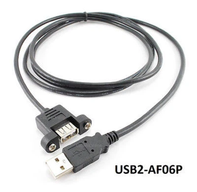 6ft USB 2.0 Extension Male to Female Molded Panel Mount External Port Cable  - Image 1 of 3