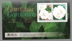CANADA SOUVENIR SHEET OF 2 STAMPS (2019) MNH - GARDENIA FLOWERS - Picture 1 of 1