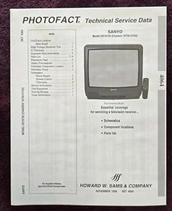 Sams Photofact 4064 Service Manual for Sanyo DS19730 (Chassis 19730-01/02) - Picture 1 of 1