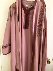 Pink Women's Moroccan Caftan (Kaftan) Two Piece with belt - Picture 1 of 6