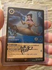 Disney Lorcana Card Belle Foill Signed + Sketched By Alice Pisoni Illustrator