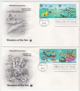 TurtlesTradingPost- Wonders of the Sea 1994- #2863-66- FDC Readers Digest Cachet - Picture 1 of 1