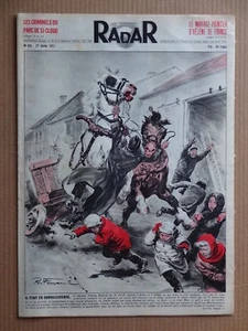 *** RADAR *** n° 416 du 27/01/1957 - Mariage Hélène de France / Crimes St-Cloud - Imagen 1 de 1