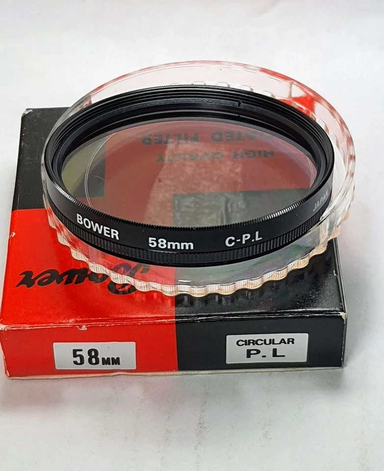 58mm Bower Circular Polarizer CPL Glass Lens Filter P-CL 58 mm 58 PL-C Japan - Image 1 of 4