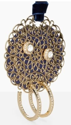 Conjunto de 2 pares de brincos femininos com enfeite de metais mistos CHICO'S NOVO NA CAIXA - Imagem 1 de 4