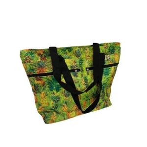 "CCo Island neue tropische Druck Ananas Reißverschluss Top Reisetasche 14x19" - Bild 1 von 9