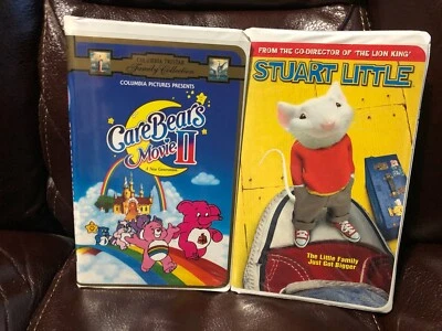 (2)  CareBears Movies II / Stuart Little  In Clamshell vhs - Image 1 of 2