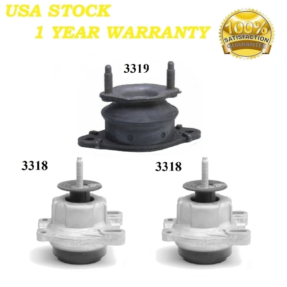 3 PCS MOTOR & TRANS MOUNT FIT FORD TRANSIT-150, 250, 350, 350 HD 2015-2019 - Image 1 of 4
