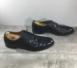 Allen Edmonds Madison Avenue Black Leather Oxfords Lace Up Cap Toe Mens Shoes 14 - Picture 1 of 9