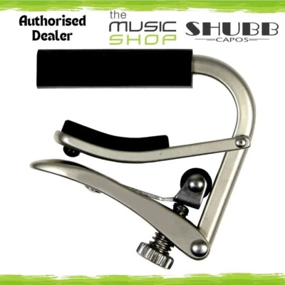Shubb C5 Standard Banjo/Mandolin Capo, Polished Nickel, 1.5" Wide, Flat - image 1 of 4
