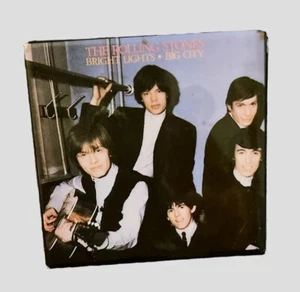 Rolling Stones Bright Lights-Big City Promotional Button 2” Square, Mick Jagger - Picture 1 of 3