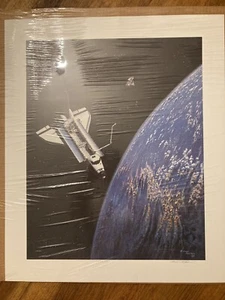 STS-39 SPACE SHUTTLE MARK PESTANA Lithographie 20X24 SIGNIERT Arm verlängerte Station - Bild 1 von 4