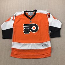 Philadelphia Flyers Hockey Jersey Youth Boys Large Orange Jeff Carter #17 Reebok