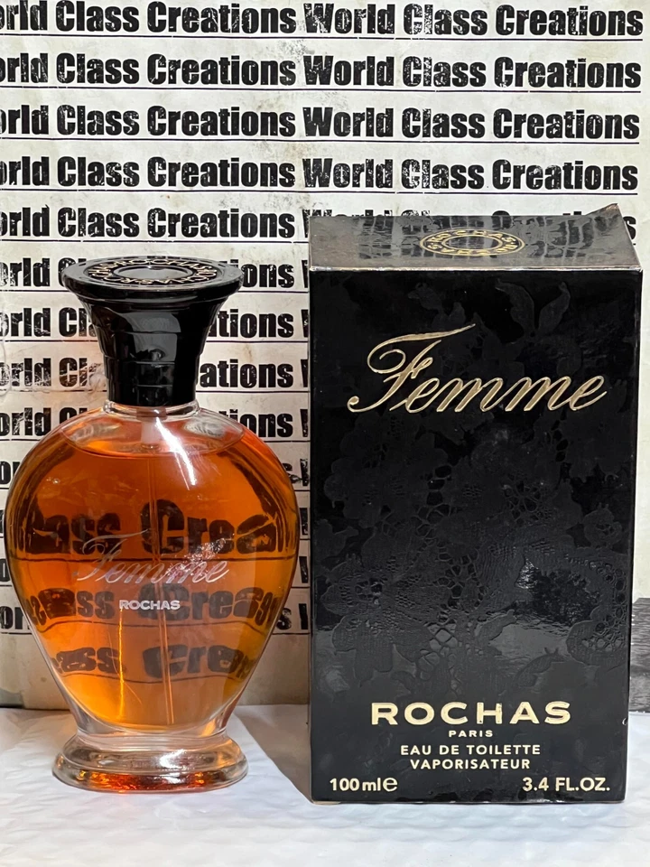 FEMME ROCHAS EAU DE TOILETTE SPRAY PARA MUJER - 3,4 OZ/100 ML EN CAJA - VINTAGE Foto 1 de 1
