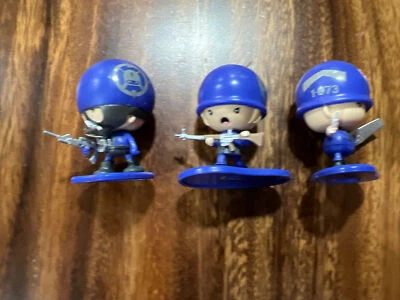 Lote 3 Figuras Ejército Azul Hombres Pequeños Verdes MGA Capitán Valiente Foto 1 de 4