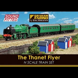 Graham Farish N Gauge The Thanet Flyer Train Set Railway Sound Fitted 370-165SF - Picture 1 of 4