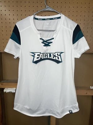 Philadelphia Eagles NFL Fanatics 女式 V 领短袖 S 码 — 第 1/4 张图片