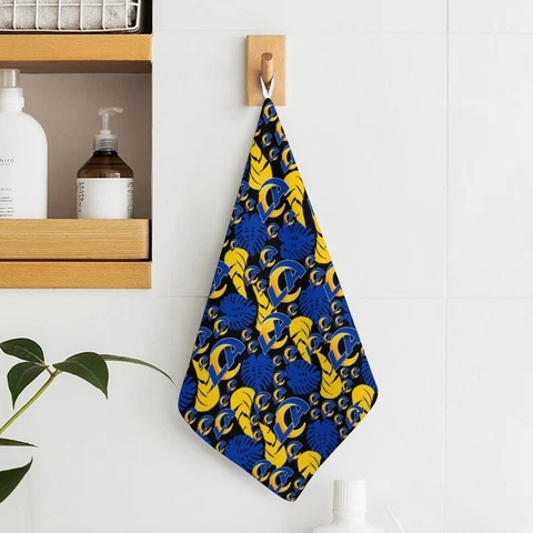 2pcs Los Angeles Rams Hand Towel Soft Towel Kitchen Towel Print Towels 11.8" Cover