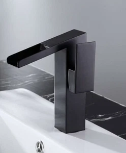 (F-MB006) Mattschwarze Einloch Badarmatur - Bild 1 von 2