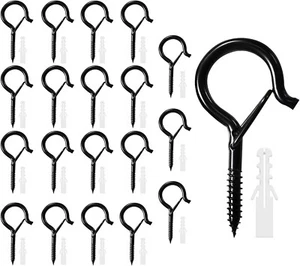 20 PZ Ganci per Luci Stringa Esterno Ganci a Vite Ganci a Tazza Ganci Q-Hanger Gancio Nuovo - Foto 1 di 6