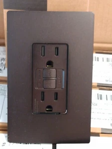 Legrand Radiant 15 Amp 125 Volt Tamper Resistant GFCI Duplex Outlet D Bronze - Picture 1 of 9