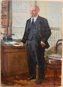 Ukrainian Soviet USSR Oil Painting realism impressionism Lenin political figure - Picture 1 of 7