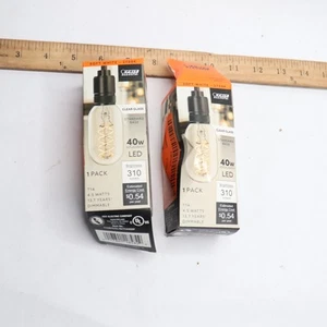 (2-Pk) Feit Electric Vintage Edison Light Bulb Tinted Globe T10 60W - Picture 1 of 4