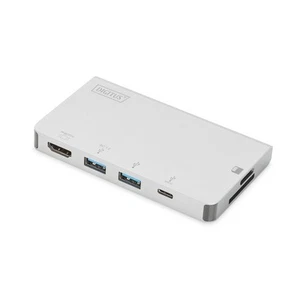 DIGITUS USB Type-C Multiport Travel Dock 6-Port 4K HDMI USB-C USB3.0 Silber - Bild 1 von 7