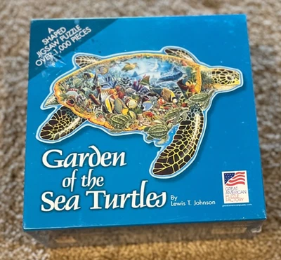 Garden of the Sea Turtles Shaped 1000 Pc Great American Puzzle Factory 36 x 25.5 - Image 1 of 2