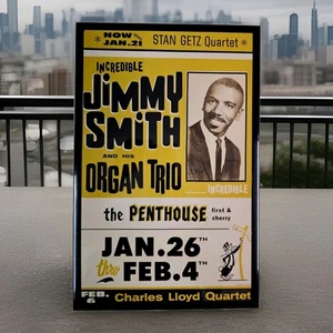 Jimmy Smith and His Organ Trio Seattle, WA Framed Concert Poster - Picture 1 of 2