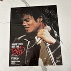 giant 11by14.5" magizine ad FLYER F/i Michael Jackson Bad 1988 Album