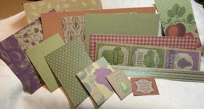 Lote de 15 tarjeteros efímeros diario basura papel artesanía collage frutas verduras Foto 1 de 4