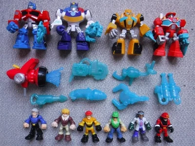 Transformers RESCUE BOTS figure & accessory LOT Playskool Greene-Cody-Charlie - Image 1 of 4